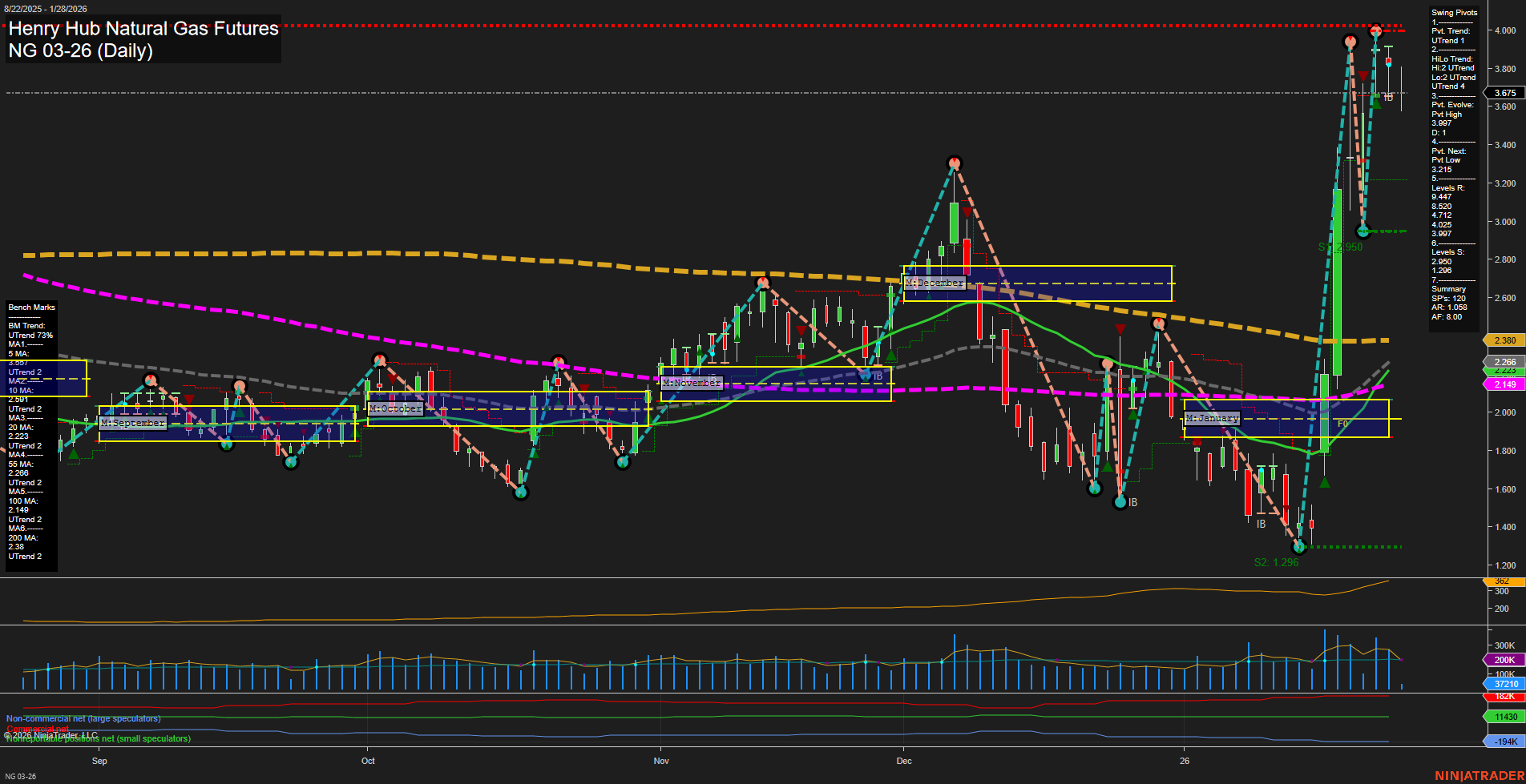 NG Henry Hub Natural Gas Futures Daily Chart Analysis: 2026-Jan-28 07:13 CT