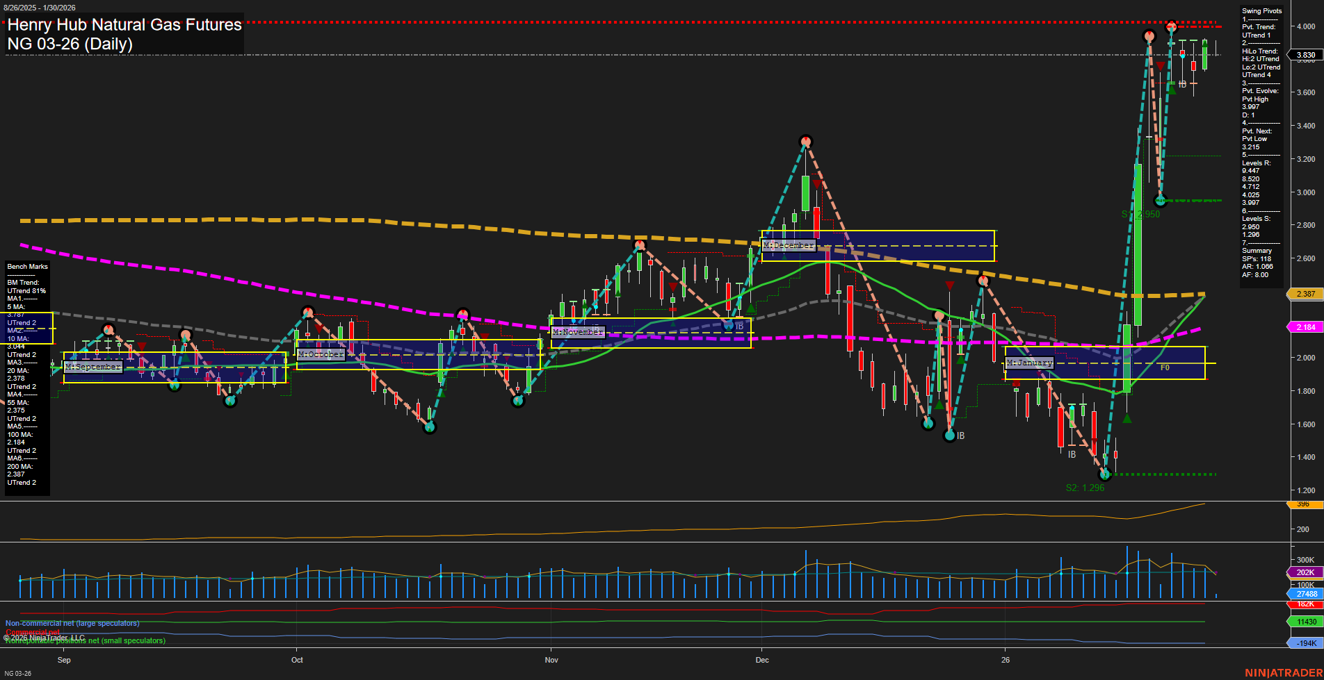 NG Henry Hub Natural Gas Futures Daily Chart Analysis: 2026-Jan-30 07:13 CT